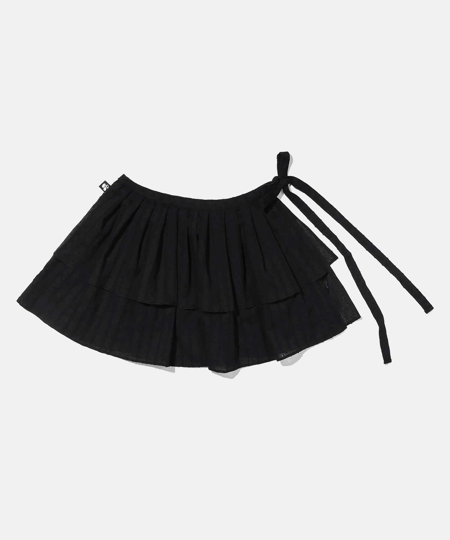 Layered frill skirt Black
